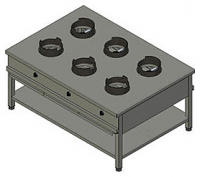 Плита газовая Вулкан KSW 06 8793 WOK